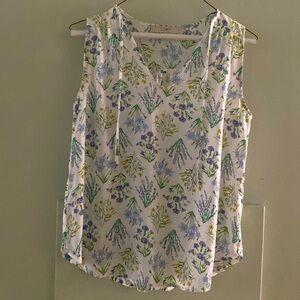 Loft sleeveless V- neck Lower DesignBlouse- XS